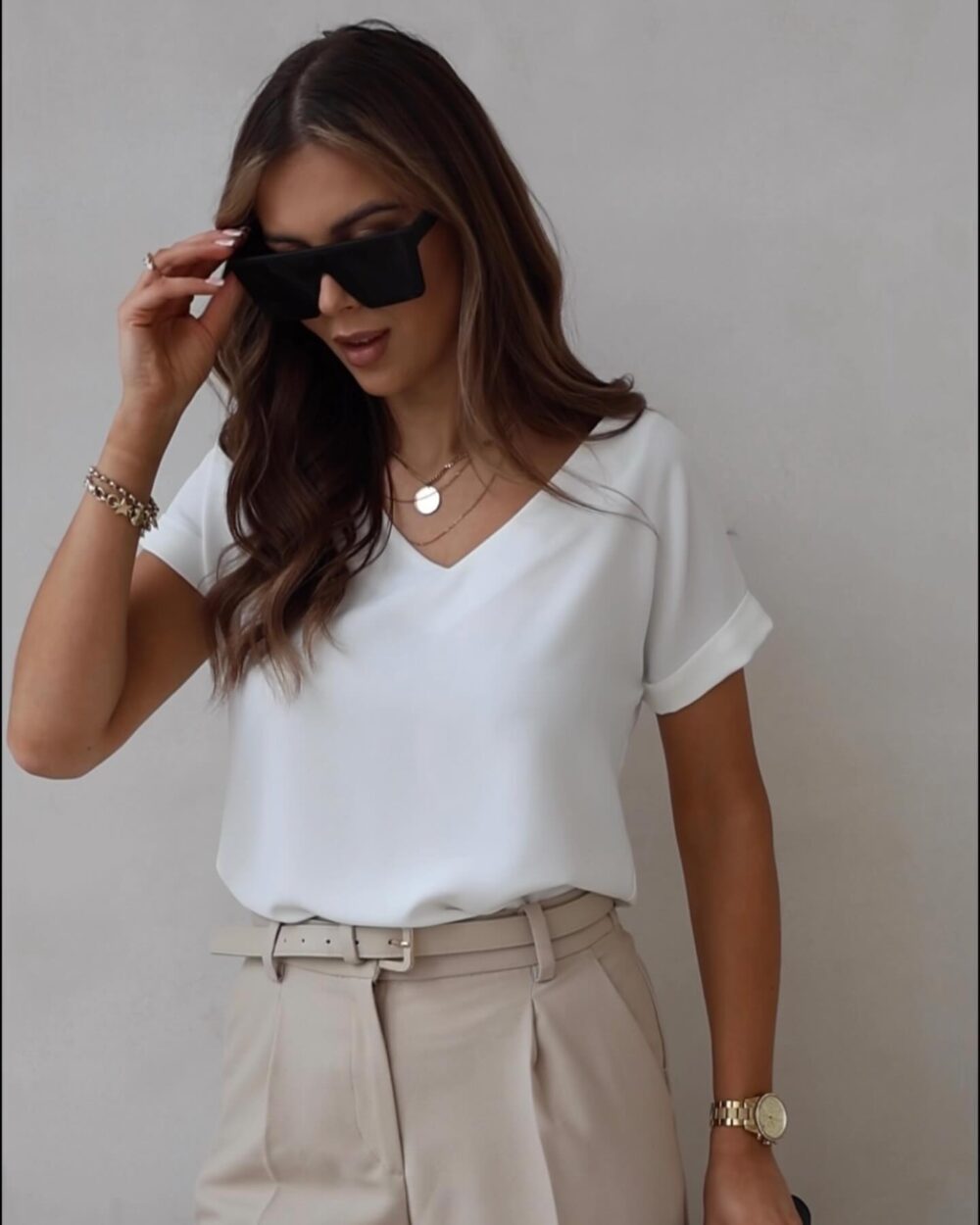 Elegancka BIAŁA Bluzka PurPura