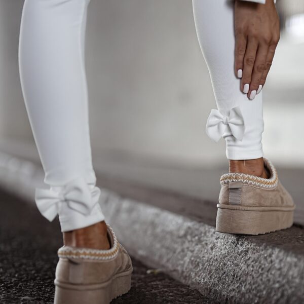 SHAPE Legginsy z Kokardką, Białe