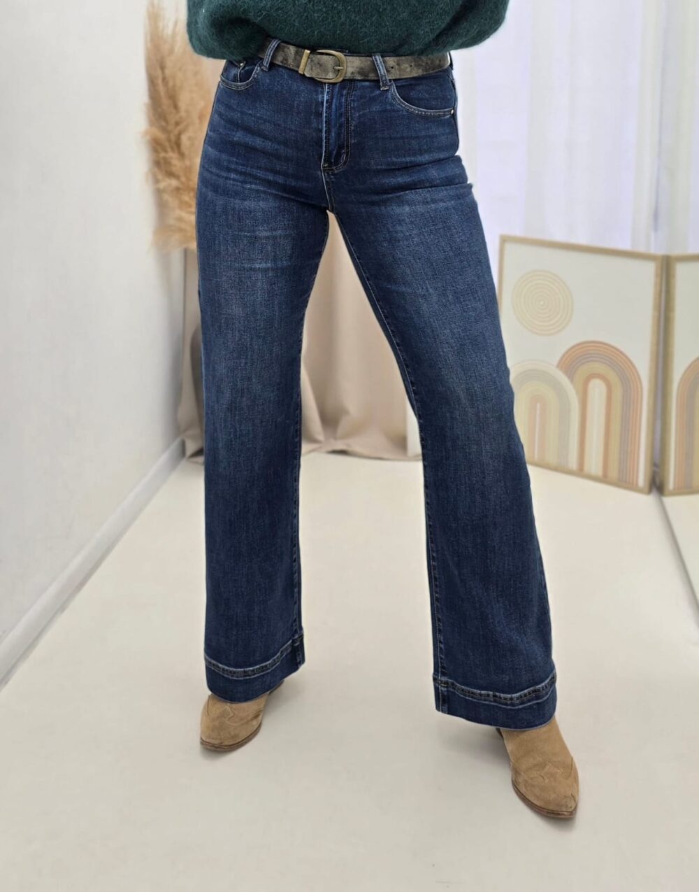 Spodnie damskie jeans M.sara Wysoki Stan